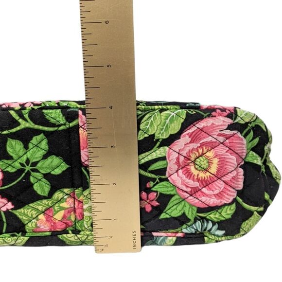 VERA BRADLEY Retired Botanica Black Floral Quilted Shoulder Bag - Picture 5 of 11